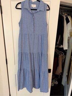 Pomander Place Sleeveless Tiered Dress L